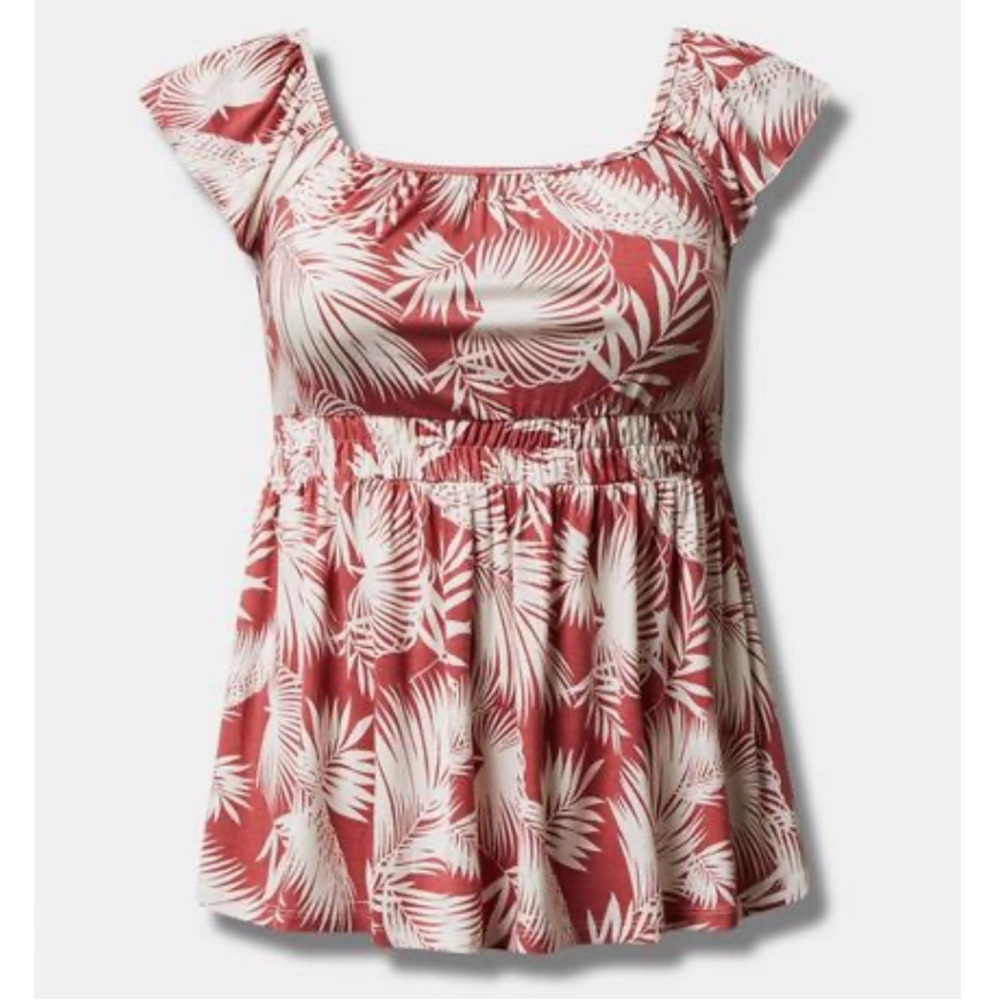 NWT Torrid plus size 3 Super Soft Square Neck Cinched Waist Babydoll Tank pink